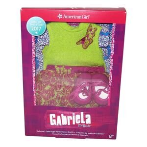 American Girl GABRIELA Take Flight PERFORMANCE OUTFIT Skirt Top Shoes Headband